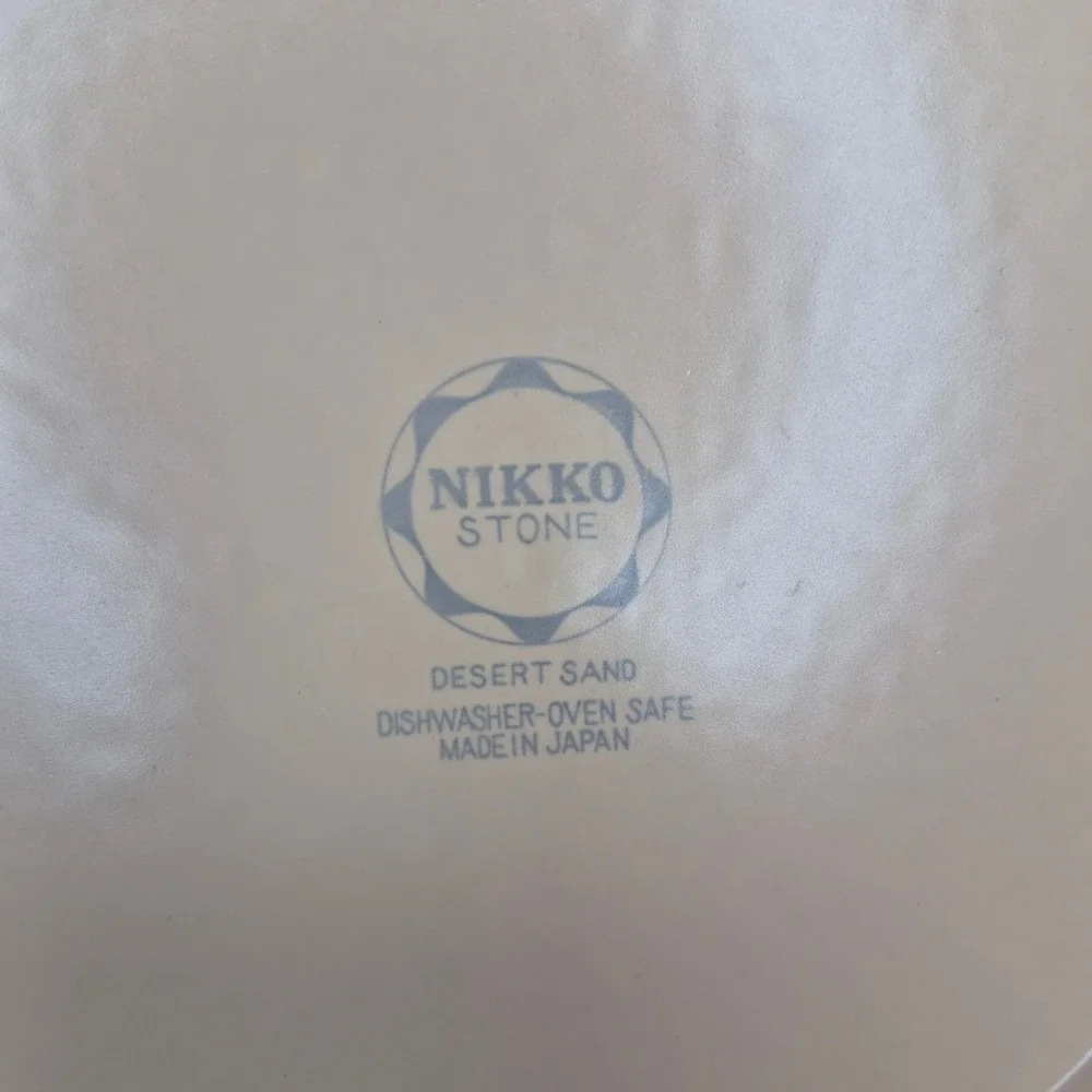 Nikko Stone Dinner Plates Desert Sand Set Of 4 Beige Brown Vintage